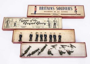 Britains sets 1318 British Machine Gunners Sitting and Lying Positions and 1510 British Sailors Regu