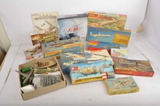 Early Airfix Eagle and other Plastic kits together with empty kit boxes (qty),