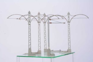 LGB G Scale Overhead Masts and two small Bridges,