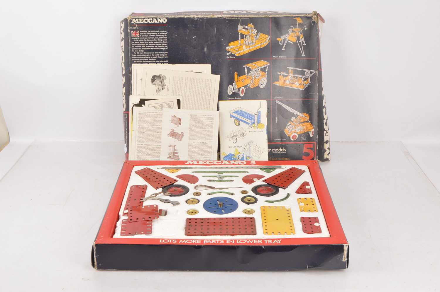 Meccano 1960-70's Sets in dark blue boxes (5 boxes), - Image 2 of 5