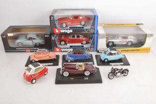 Modern Diecast Postwar British and Continental Larger Scale Cars (10),