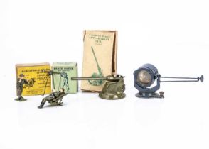 Britains Air Defence items comprising of 1639 Range Finder with Operator and 1731 Spotting Chair and