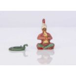 Wend al aluminium rare Snake Charmer with coiled snake,