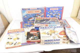 Various Meccano Sets from 1970s- 1990's including French Meccano (9 boxes)