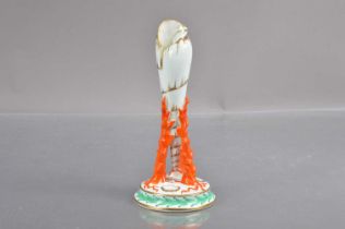 A Victorian porcelain tower shell and coral shaped spill-vase,