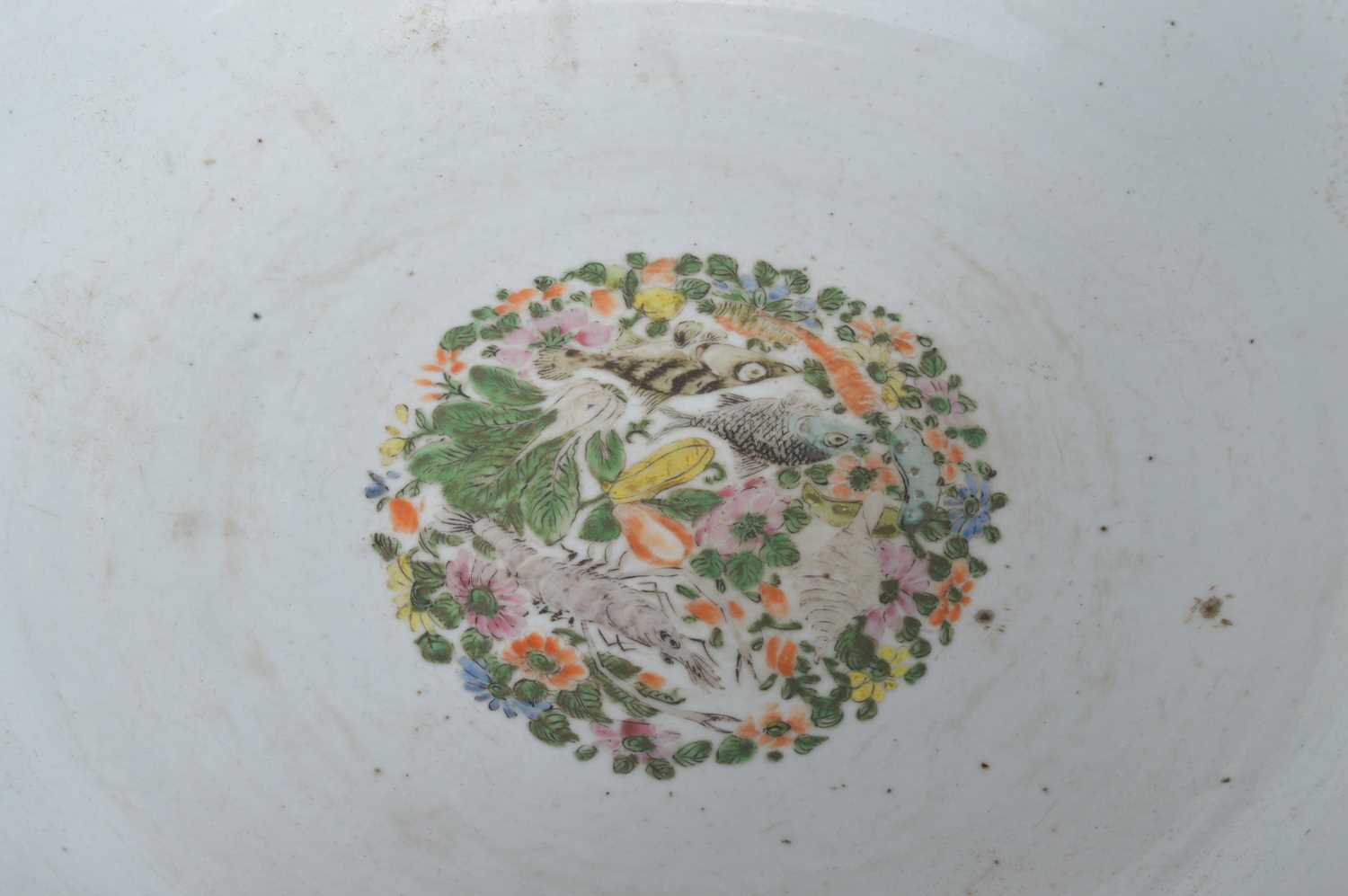 A very large 19th Century Cantonese famille rose punch or fish bowl, - Image 8 of 22
