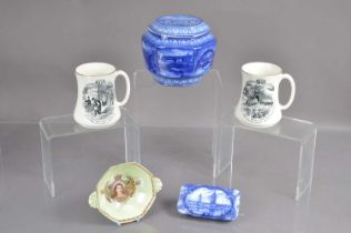 Various Maling pottery pieces including for 'North-East Coast Industries Exhibition' 1929,