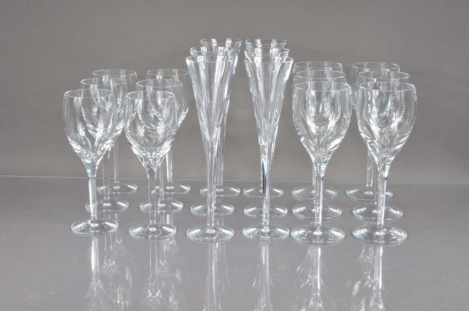 An elegant set of crystal glasses for six people by John Rocha for Waterford, - Image 3 of 4