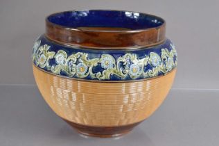 A very good Doulton Lambeth stoneware jardinierre or cache pot,