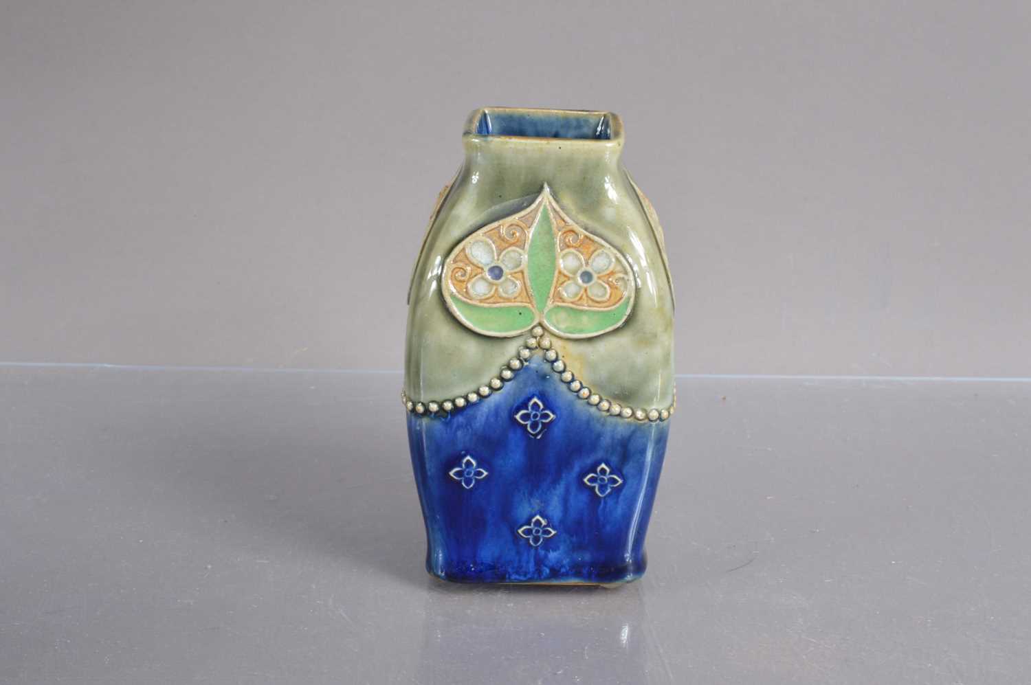 A Royal Doulton Art Nouveau style small stoneware vase circa 1880s,