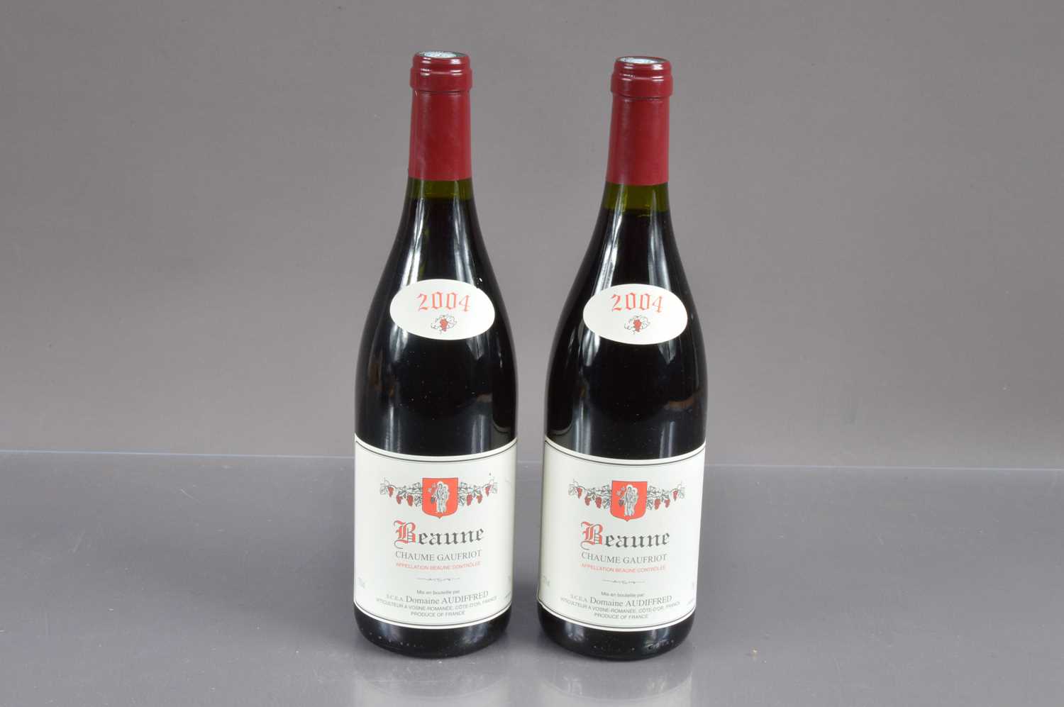Two bottles of Beaune Chaume Gaufriot 2004,