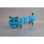 Mid-century modern art pottery cat by Aldo Londi (1911-2003) for Bittosi Italy,