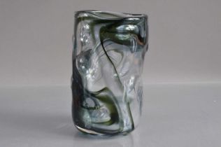 A Whitefriars 'Knobbly Cased' glass vase designed by William Wilson and Harry Dyer,