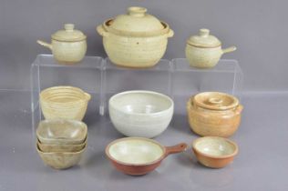 A group of Winchcombe studio pottery items,