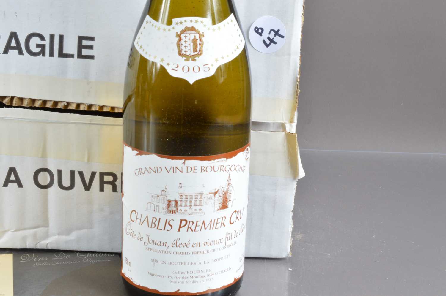 Six bottles of Chablis 1er Cru 'Cote de Jouan' 2005, - Image 2 of 2