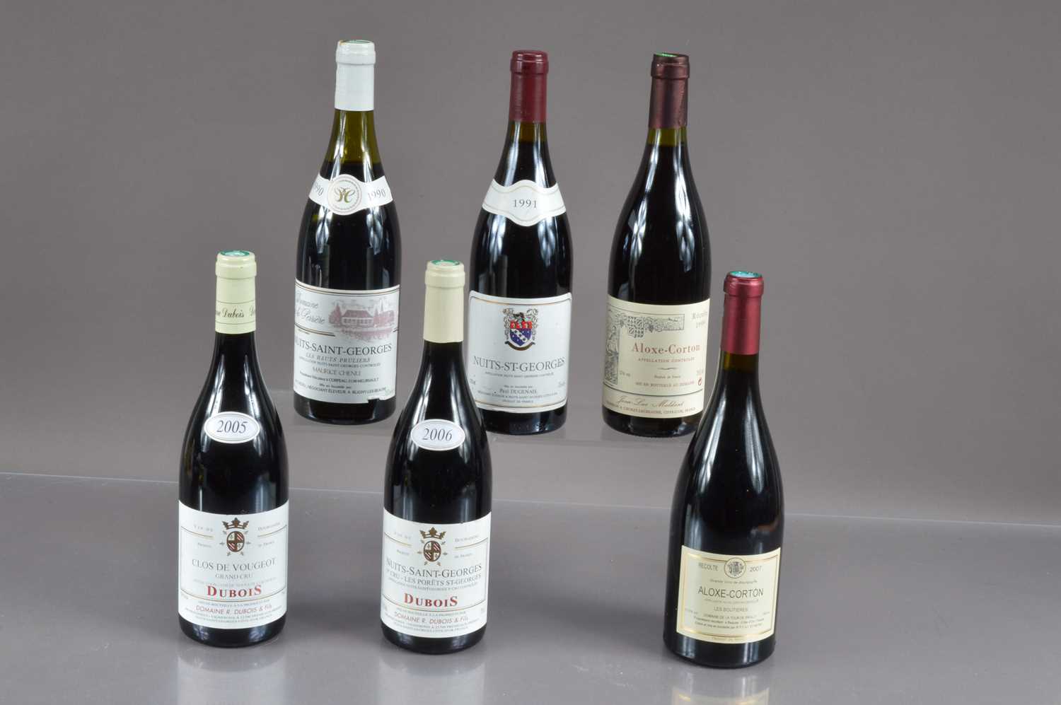 Six bottles of various Burgundies,
