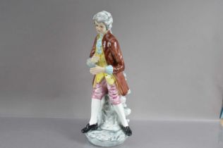 A large mid-20th century 'Young Mozart' pottery figural lamp base