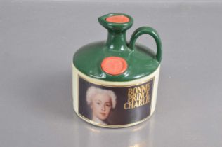 A scarce stoneware ceramic jug of Glenfiddich 'Bonnie Prince Charlie' Scotch whisky,