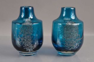 A pair of Schott Zwiesel modernist art glass 'Florida' vases,