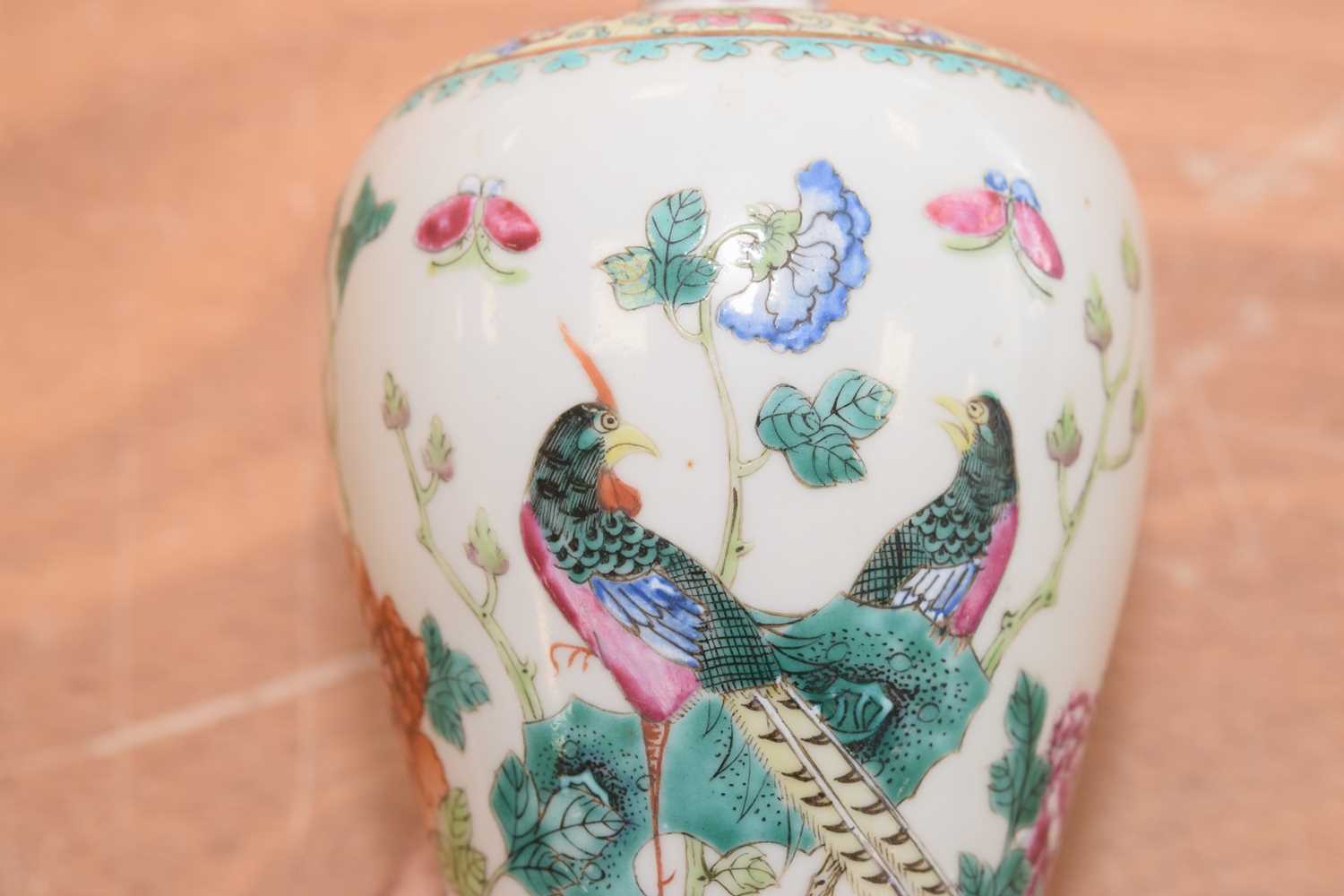 An 18th or 19th Century Chinese Qing dynastly famille rose meiping shape vase, - Image 8 of 12