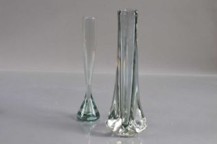 Two 1960's Whitefriars glass vases,