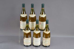 Six bottles of Meursault Genevrieres 1er Cru 1986,