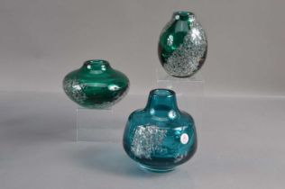 A trio of Schott Zwiesel modernist 'Florida' art glass vases,