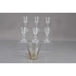 A set Six hand-blown 19th Century style port glasses,