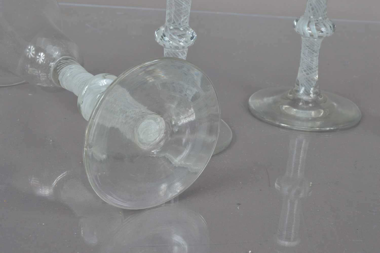 Four late Georgian glass drinking glasses, - Image 3 of 3