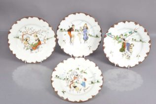 Four French ironstone pottery 'Criel et Montereau' 'Parisien Service' pattern plates,