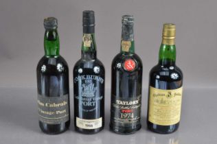 Four bottles of various Ports,