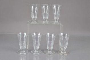 A set of seven early 19th Century English jelly glasses,