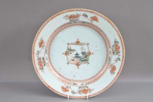 An 18th Century Chinese Kangxi Period famille verte plate or charger,