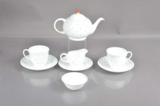 A Susie Cooper polkadot pattern bone china two-person teaset,