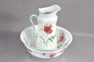 A large and good quality pottery jug and basin by Maple,