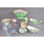 A set of ten Art Deco style Maling pottery items