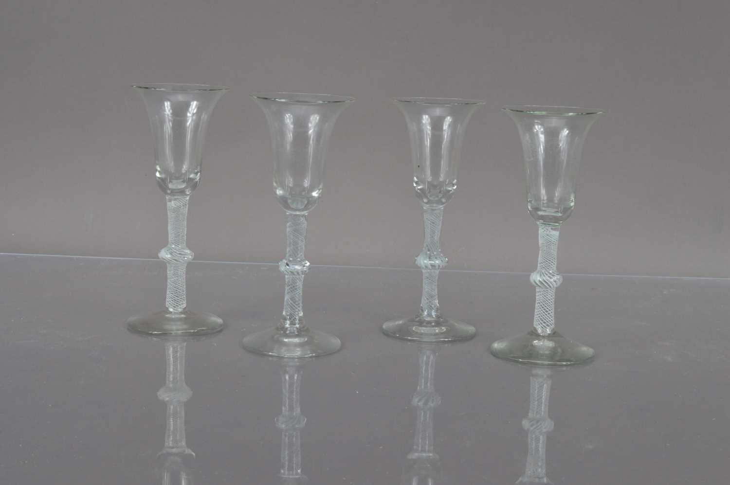 Four late Georgian glass drinking glasses, - Image 2 of 3