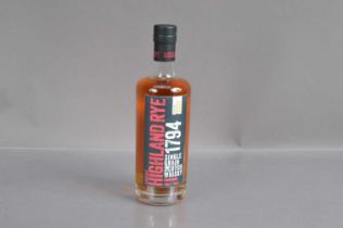 A bottle of Arbikie Highland Rye 1774 single grain Scotch whisky,