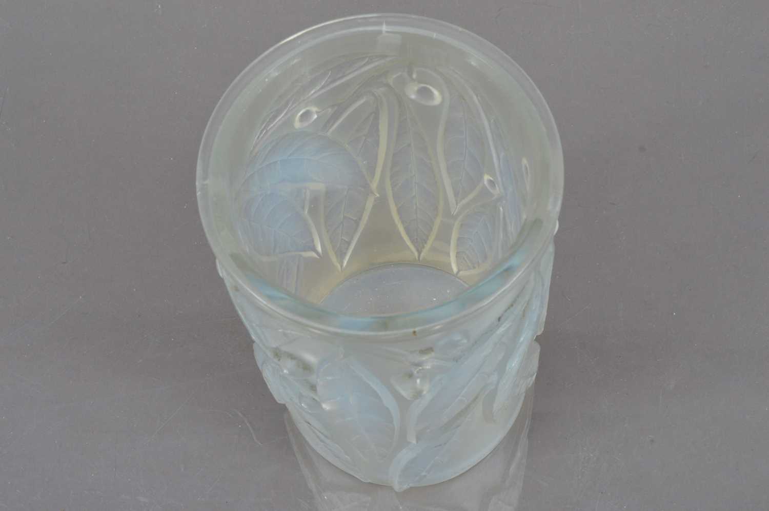 An Art Deco period Lalique Glass Laurier pattern vase, - Image 4 of 6