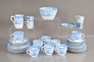 A late 19th-Early 20th Century blue and white coffee and tea set,