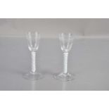 A pair of Georgian glass drinking glasses,
