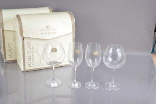 Two pairs of Waterford Crystal 'Robert Mondavi' specialist wine glasses,