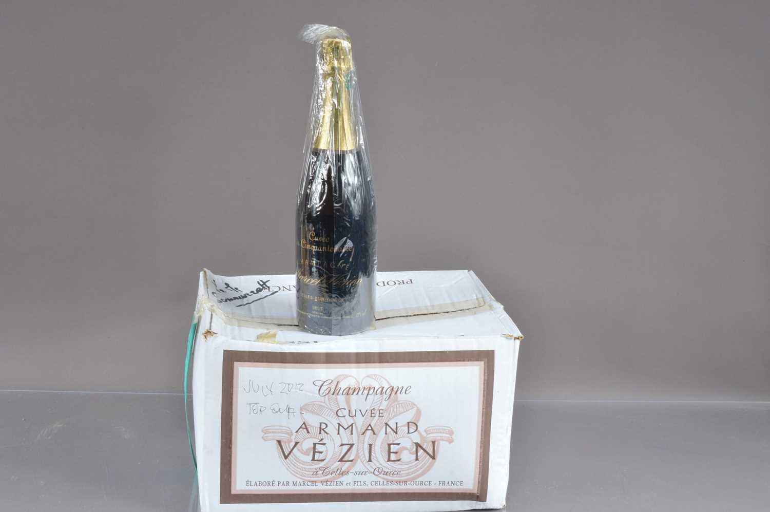 Six bottles of Armand Vezien Cuvee du Cinquantenaire Champagne,