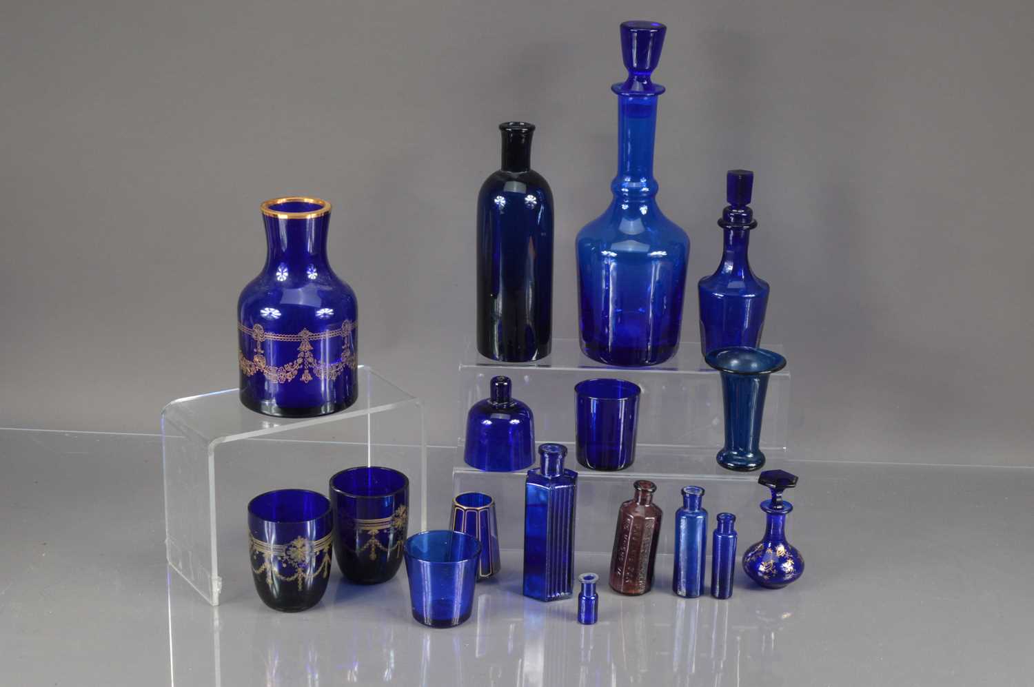 A quantity of "Bristol Blue" glass items, - Image 2 of 2