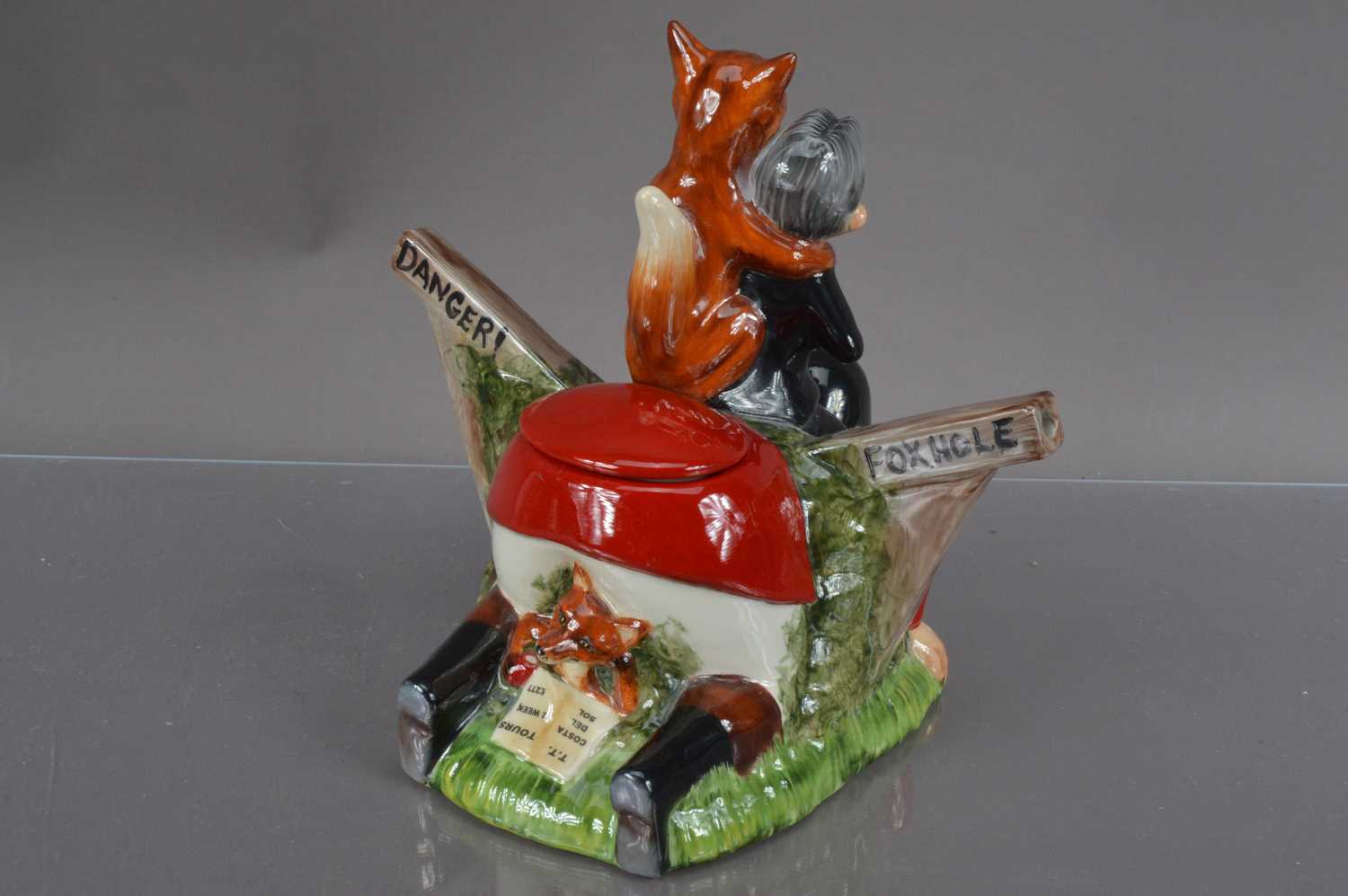 A novelty "For Fox Sake" ("Beaufort Hunt") teapot designed by Vince McDonald for 'Totally Teapots' o - Image 2 of 3