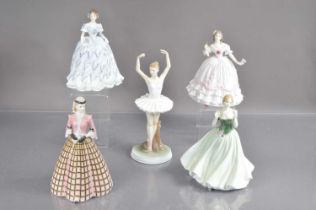 Five Royal Worcester limited edition porcelain figurines,