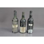 Three bottles of various Ports,