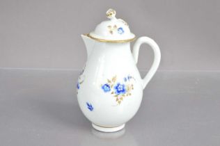 An 18th Century first period Worcester sparrows beak jug and cover,
