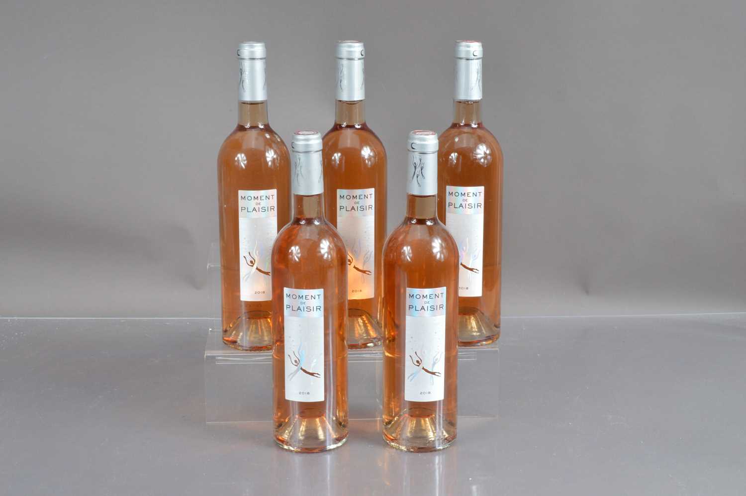 Five bottles of J M Aujoux Pays D'Oc Rosé,