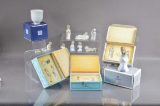 A good collection of Lladro Christmas Nativity figurines,
